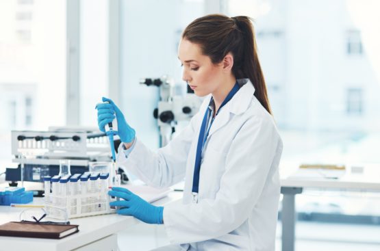 Woman,,Pipette,And,Scientist,With,Medical,Research,,Chemistry,Laboratory,And